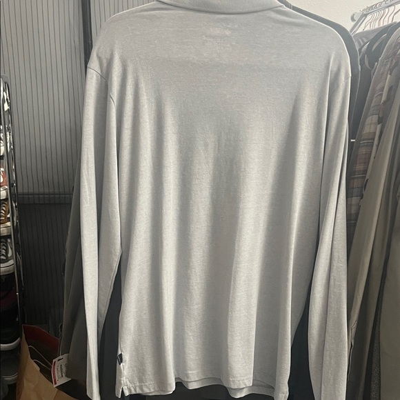Lucky Brand Light Gray Men's Long Sleeve Polo Shirt - Picture 6 of 6